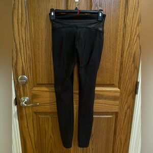 Spanx Black Metallic Leggings Size Small